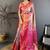 Blue ethnic motifs woven design zari silk blend kanjeevaram saree with blouse piece