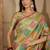 Green ethnic motifs woven design zari organza saree