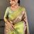 Green ethnic motifs zari silk blend kanjeevaram saree