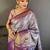 Blue woven design zari silk blend kanjeevaram saree