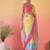 Yellow colourblocked satin saree with unstitched blouse