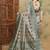 Grey warli printed silk cotton tussar saree with matching blouse