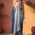 Blue ombre mirror work tissue saree