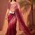 Pink women ombre mirror work tissue saree