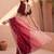 Pink women ombre mirror work tissue saree