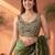 Green ombre mirror work tissue saree