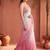 Blue ombre mirror work tissue saree
