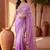 Lavender ombre mirror work tissue saree