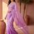 Lavender ombre mirror work tissue saree
