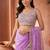 Lavender ombre mirror work tissue saree