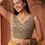 Yellow women ombre embroidered tissue saree