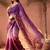 Magenta ombre mirror work tissue designer saree