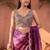 Magenta ombre mirror work tissue designer saree