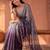Purple ombre mirror work tissue saree