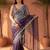 Purple ombre mirror work tissue saree