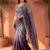 Purple ombre mirror work tissue saree