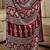 Burgundy ajrak printed  crepe block print ready to wear saree with unstitched blouse