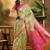 Green woven design floral patola saree