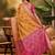 Mustard floral woven design patola saree with blouse piece