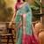 Blue woven design organza patola saree