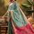 Blue woven design organza patola saree