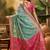 Blue woven design organza patola saree