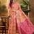 Peach ethnic motifs woven design patola saree