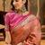Peach ethnic motifs woven design patola saree
