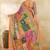 Multicolor ethnic motifs mirror work silk blend designer saree