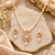Certified Pearls Gold-Plated Pearl Necklace Set with Pendant & Earrings