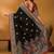 Black ethnic motifs embroidered banarasi saree