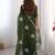Green shimmer chiffon embroideried sequin work scalloped border blouse piece & sarees