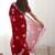 Red embroidered saree with unstitched blouse piece
