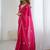 Pink embellished sequinned poly chiffon designer saree