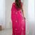 Pink embellished sequinned poly chiffon designer saree