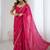 Pink embellished sequinned poly chiffon designer saree