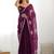 Maroon embroidered saree with unstitched blouse piece