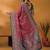 Mauve paisley printed banarasi saree with unstitched blouse piece
