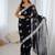 Black embellished  wear saree with matching blouse