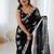 Black embellished  wear saree with matching blouse