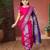 Pink girls woven design zari banarasi saree
