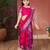 Pink girls woven design zari banarasi saree