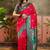 Pink zari woven design saree with contrast unstitched blouse