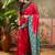 Pink zari woven design saree with contrast unstitched blouse