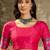 Purple zari woven design saree with contrast unstitched blouse