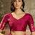 Burgundy zari woven design saree with contrast unstitched blouse