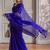 Blue embellished zari  cotton handloom khadi saree