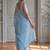 Blue embellished sequinned  cotton handloom khadi saree