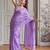 Lavender embellished sequinned  cotton handloom khadi saree