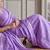 Lavender embellished sequinned  cotton handloom khadi saree